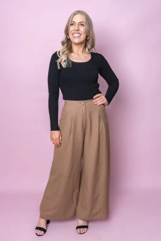 Cora Pants in Mocha - Final Sale sold by Always Alice