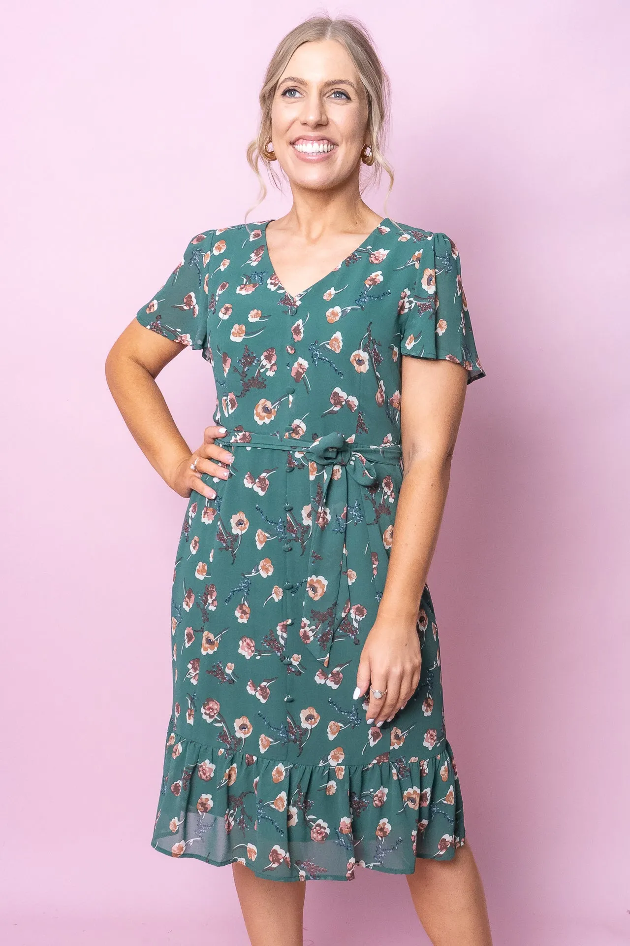 Rosemary Dress in Dark Green sold by Always Alice product image thumbnail 2