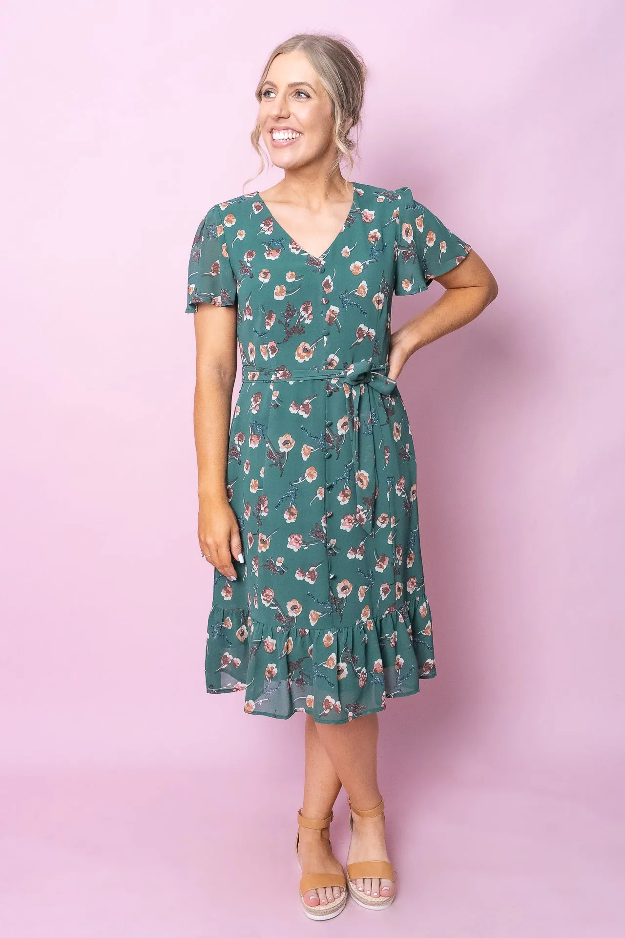 Rosemary Dress in Dark Green sold by Always Alice