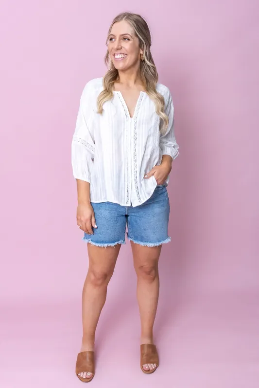 Ayla Top in White sold by Always Alice