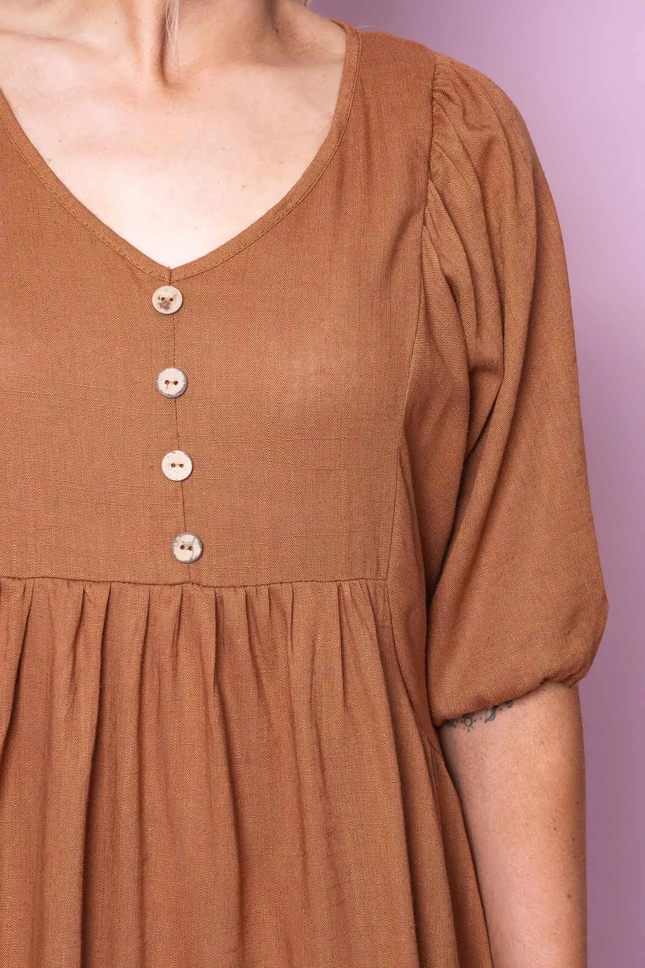 Emery Midi Dress in Tan sold by Always Alice product image thumbnail 5