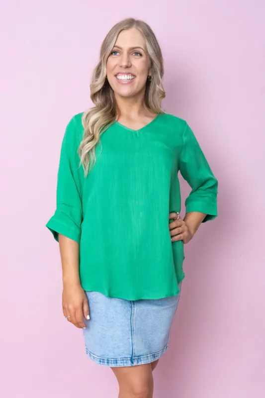 Morgan Top in Green - Final Sale sold by Always Alice