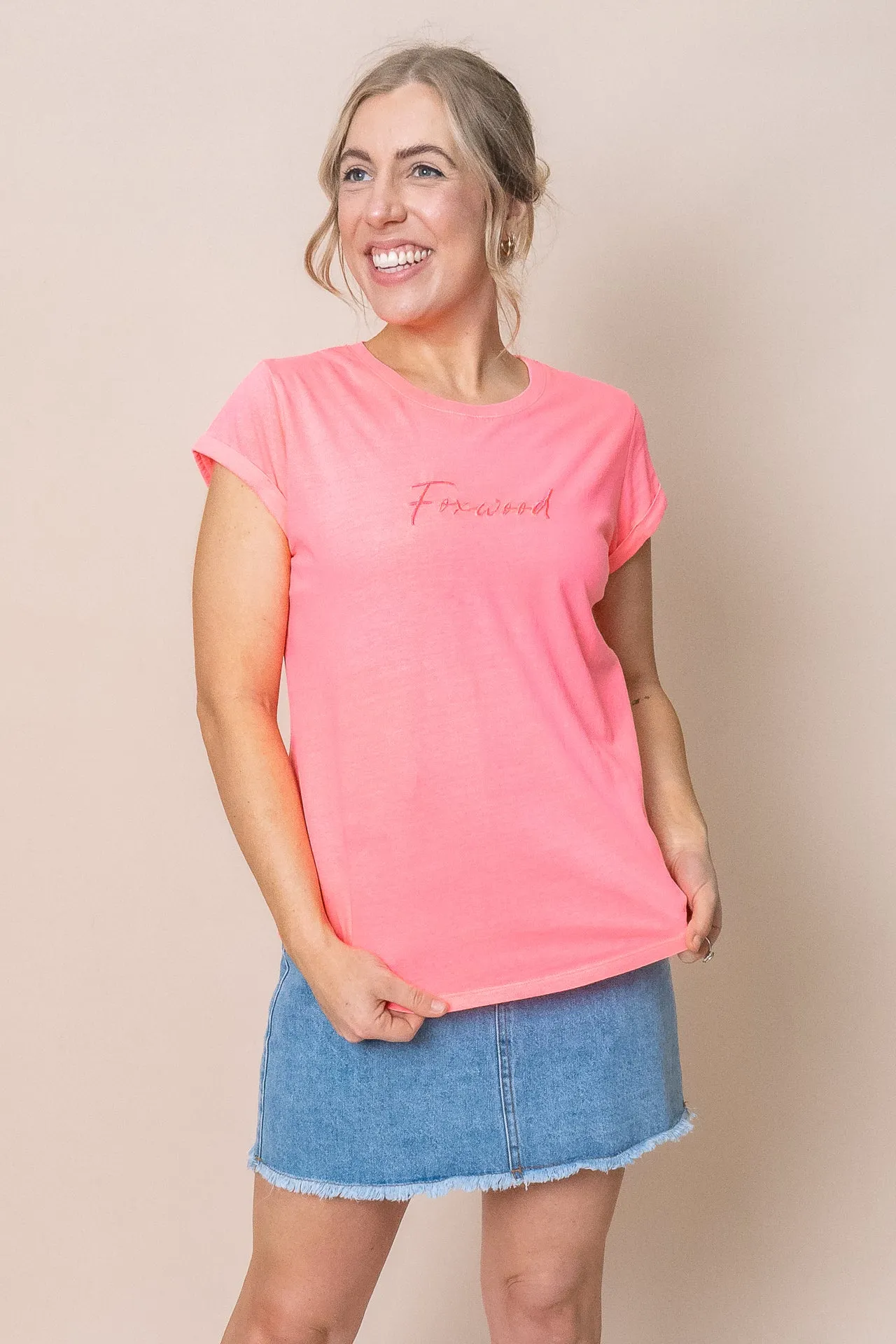 Signature Tee in Neon Pink - Foxwood sold by Always Alice