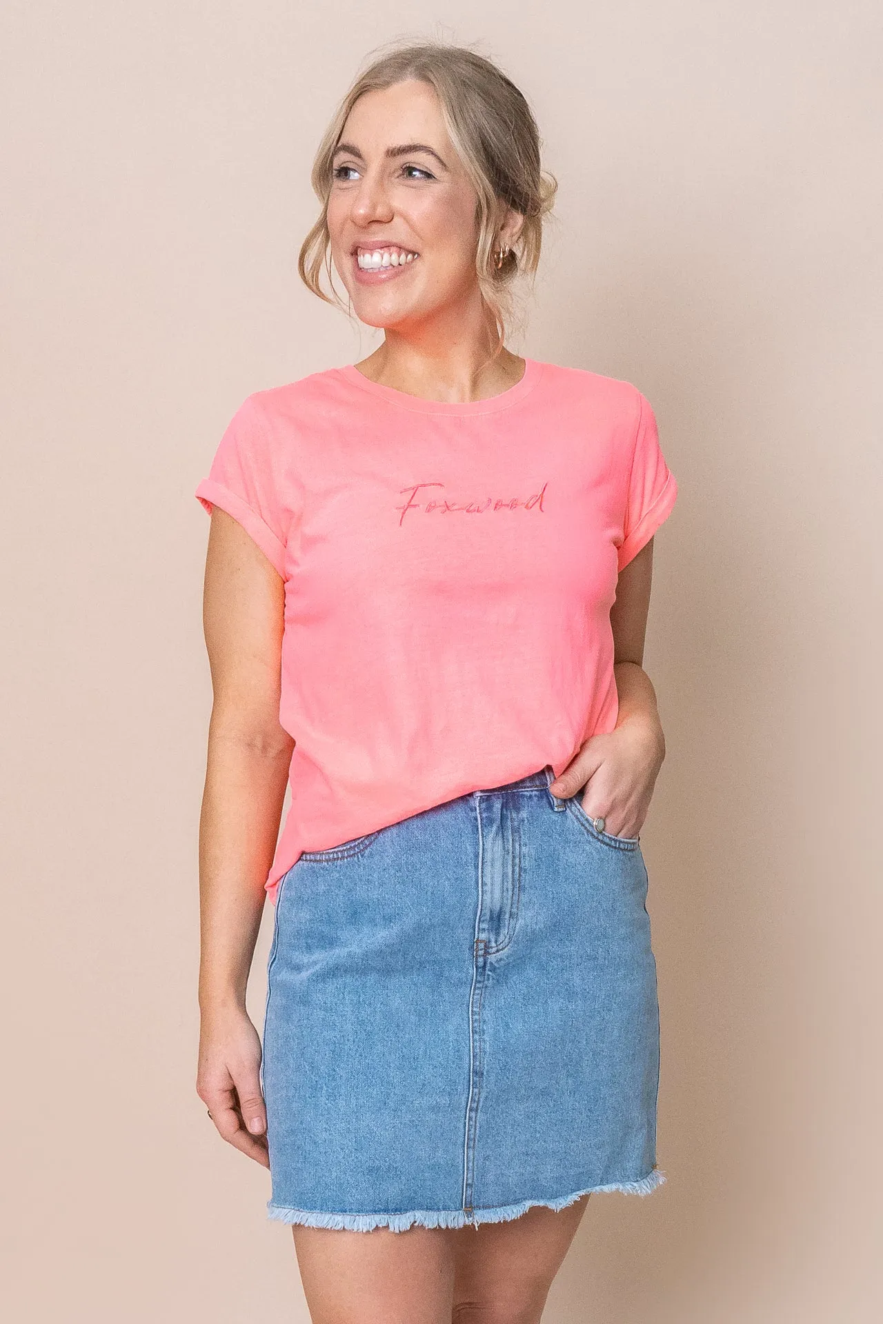 Signature Tee in Neon Pink - Foxwood sold by Always Alice product image thumbnail 2