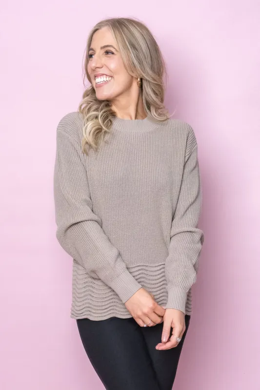 Immy Knit Jumper in Stone sold by Always Alice