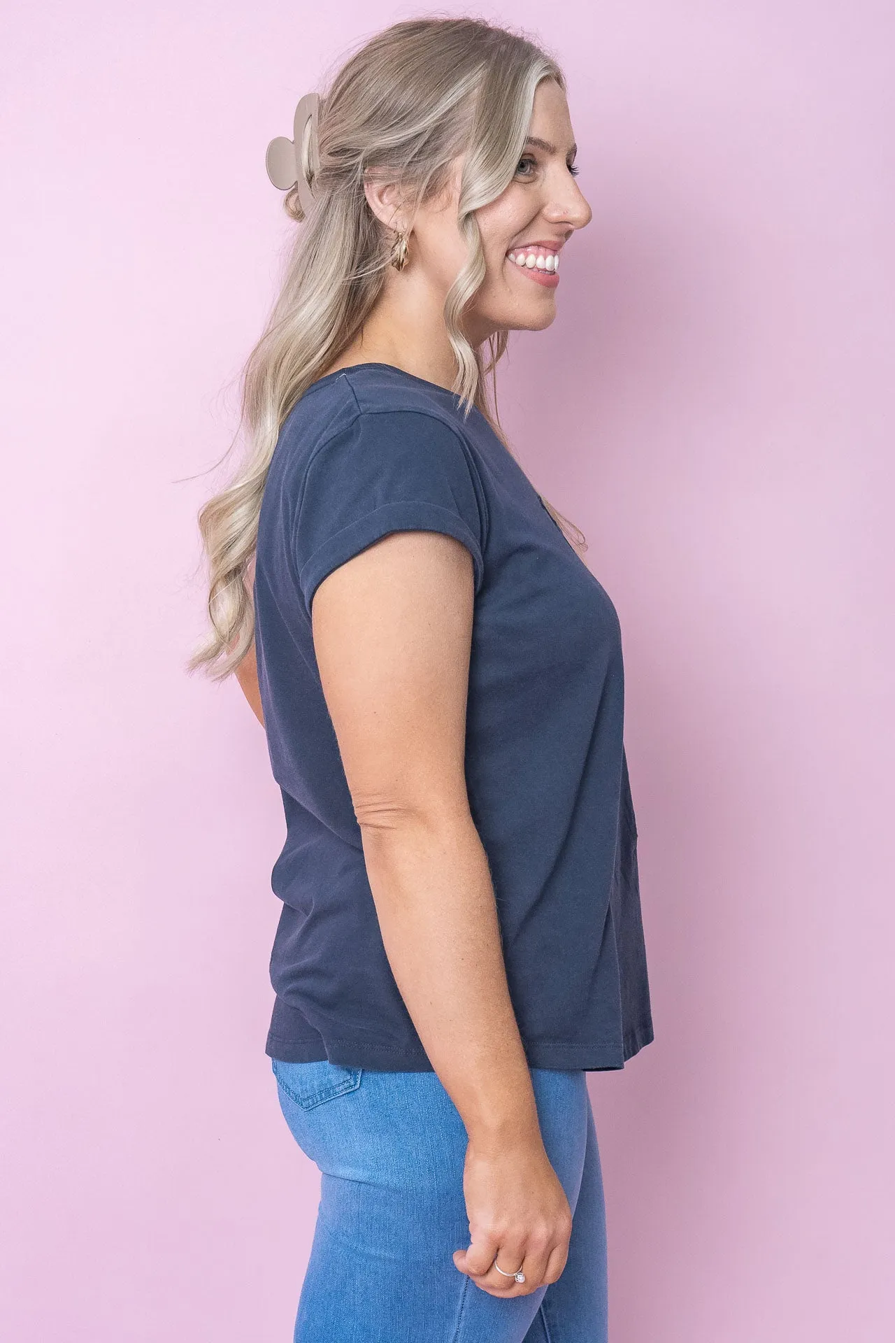 Signature Tee in Navy - Foxwood sold by Always Alice product image thumbnail 5