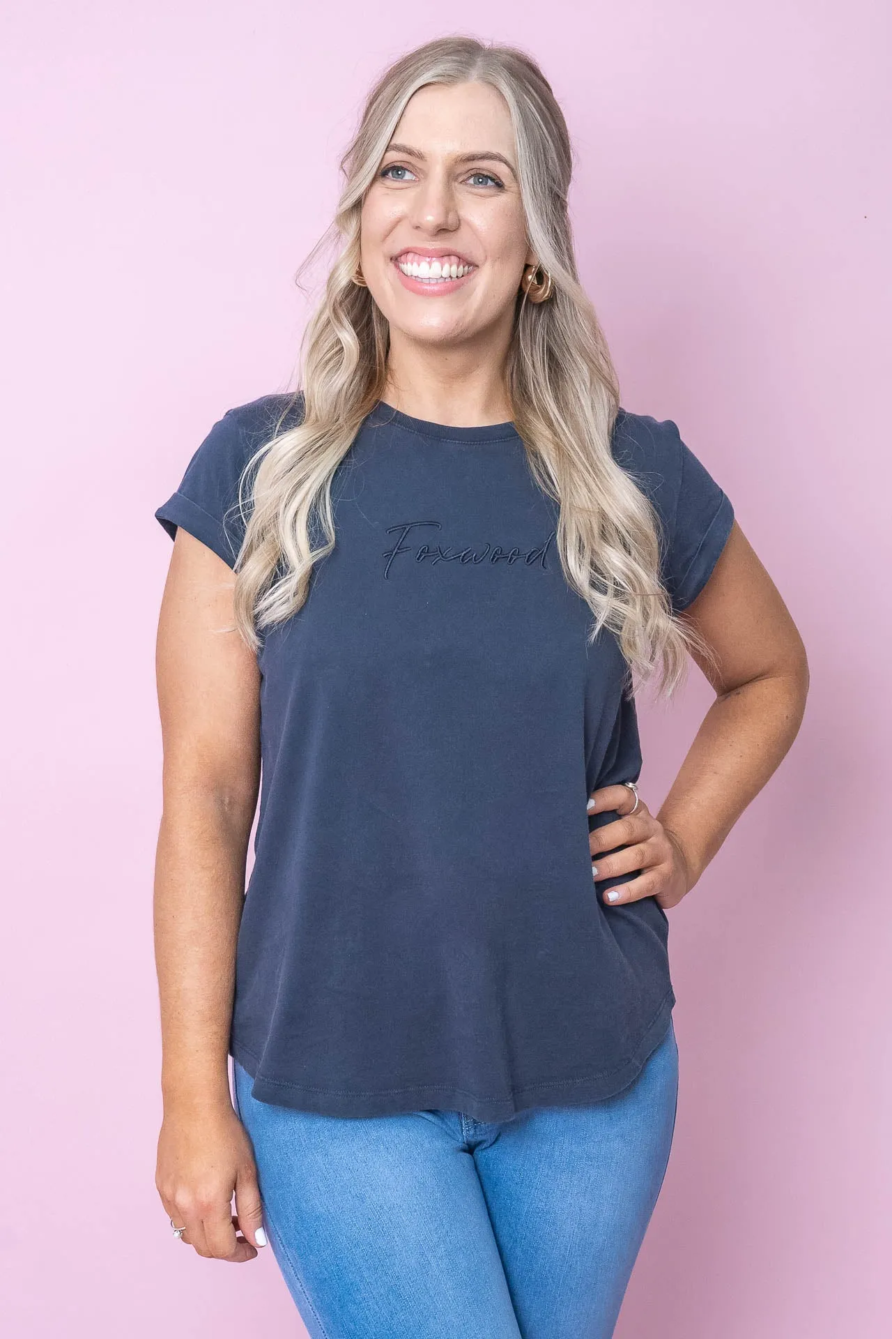 Signature Tee in Navy - Foxwood sold by Always Alice product image thumbnail 2