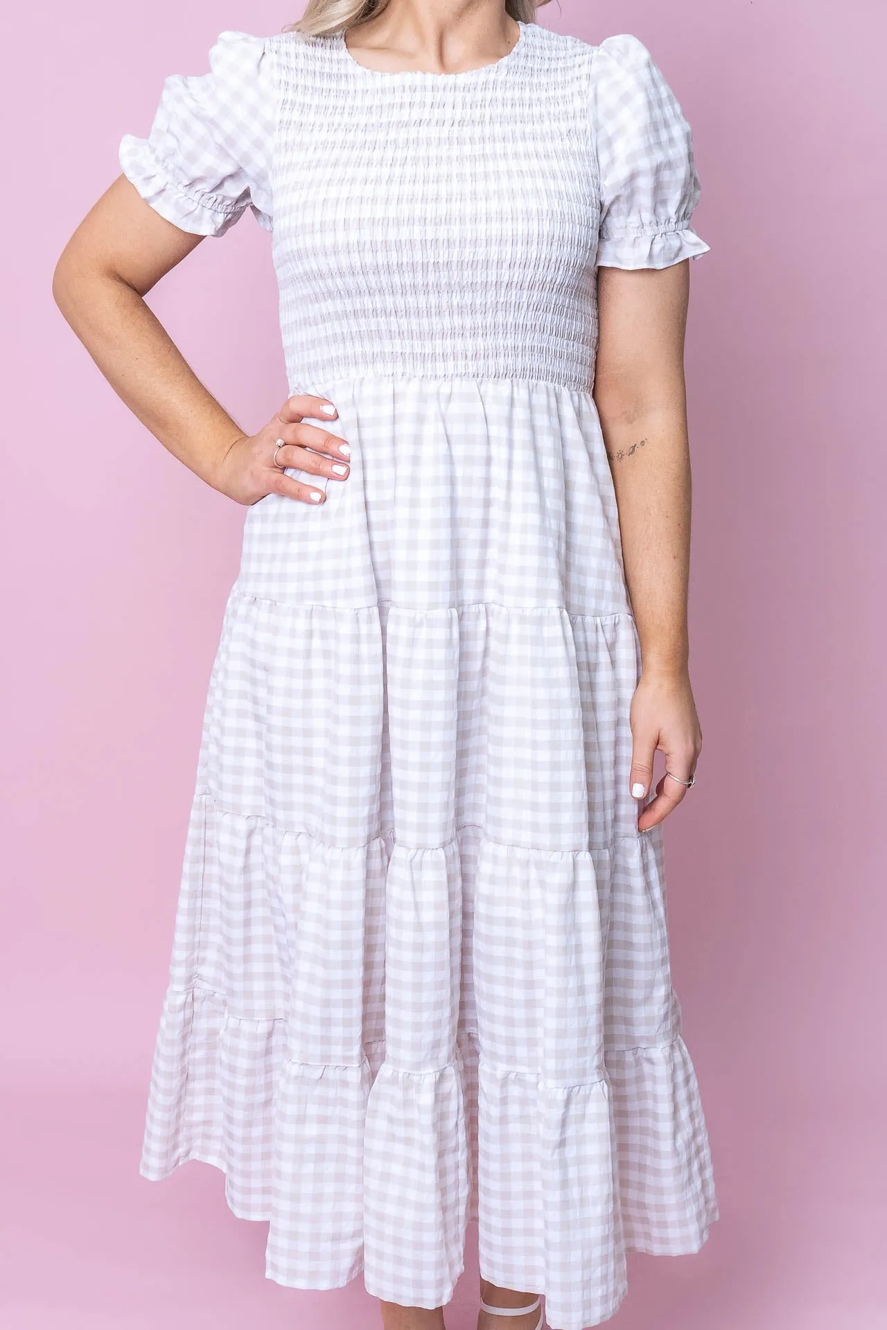 Margot Dress in Beige sold by Always Alice product image thumbnail 4
