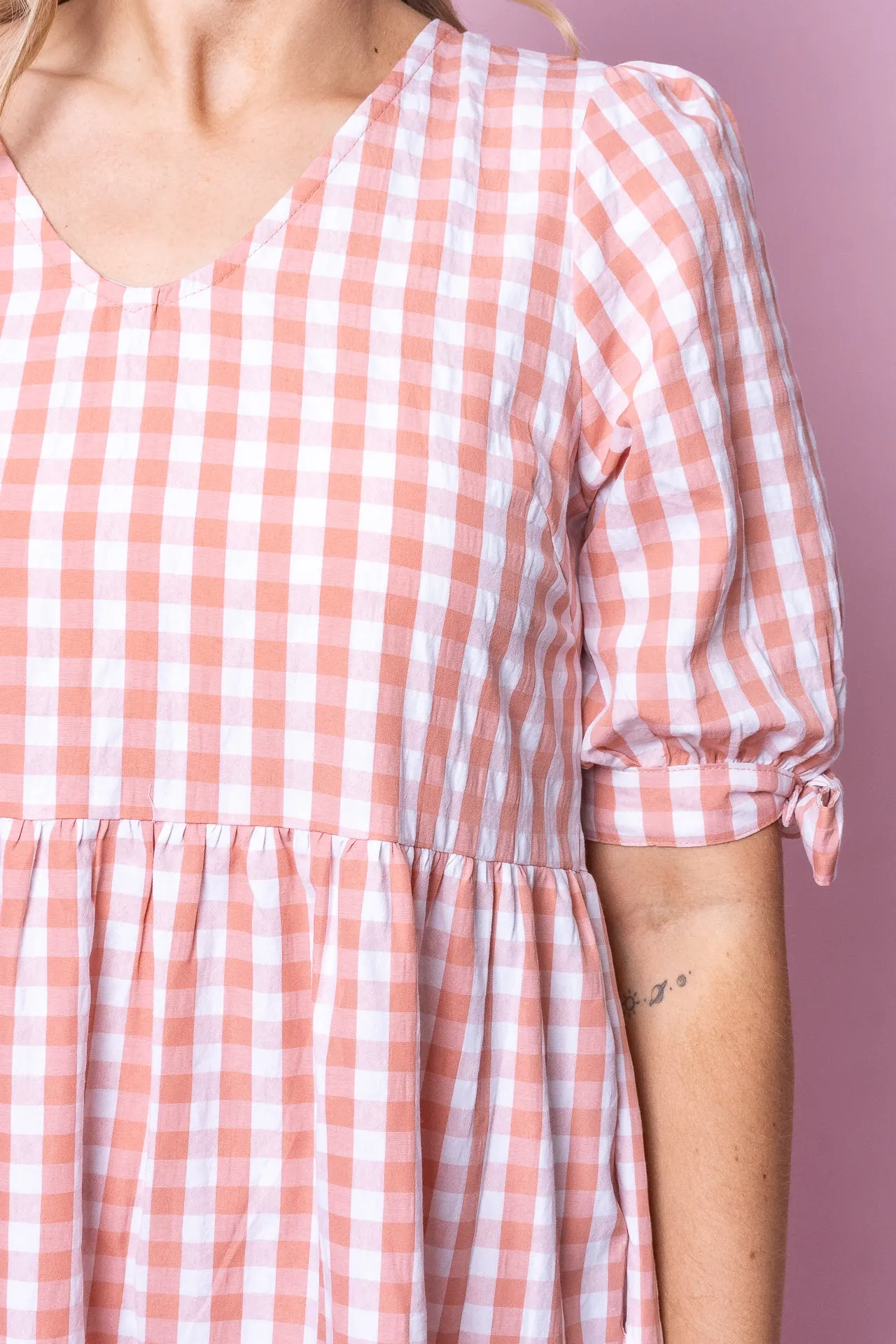 Romy Midi Dress in Peach sold by Always Alice product image thumbnail 5