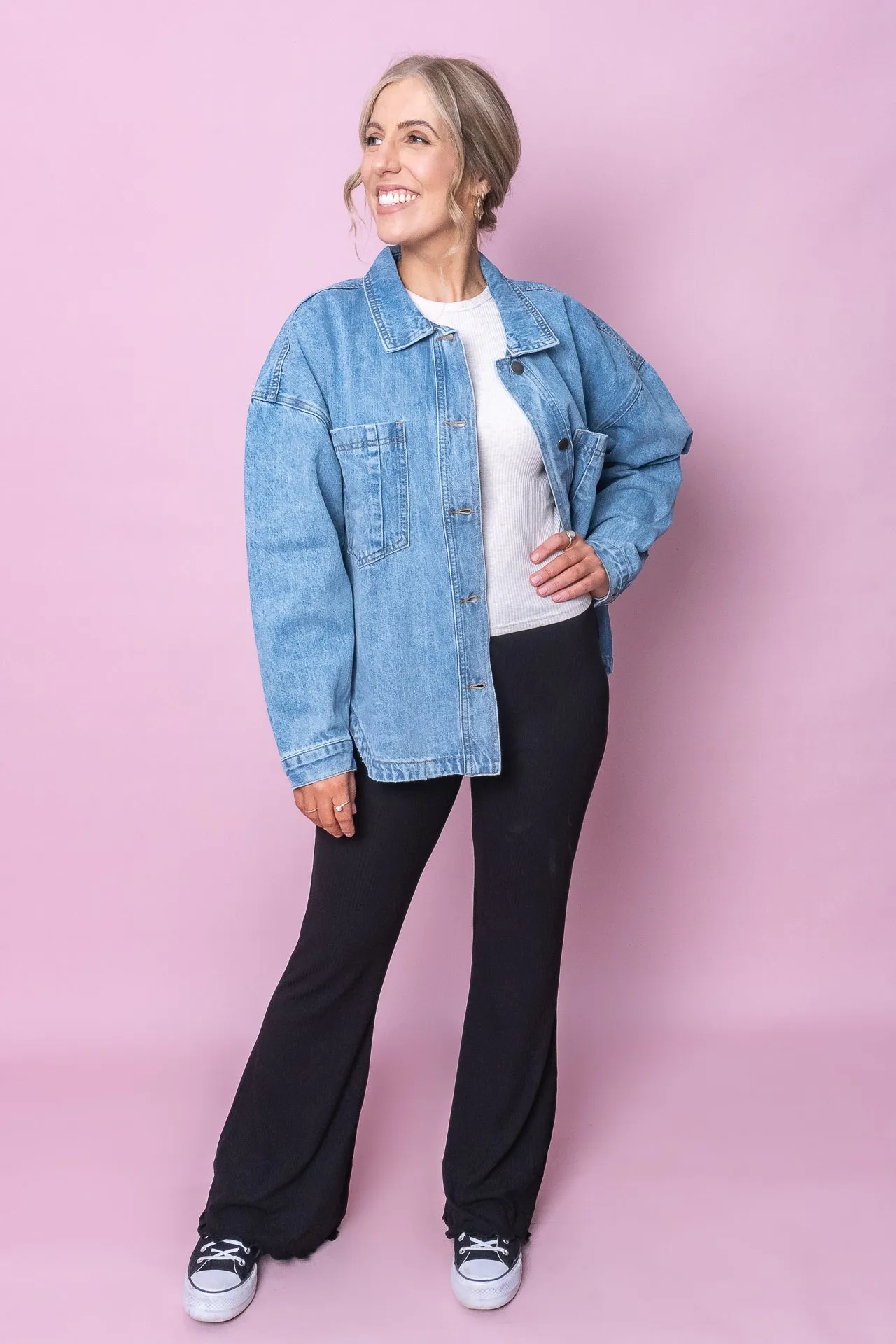 Dale Shacket in Light Blue - All About Eve sold by Always Alice product image thumbnail 3