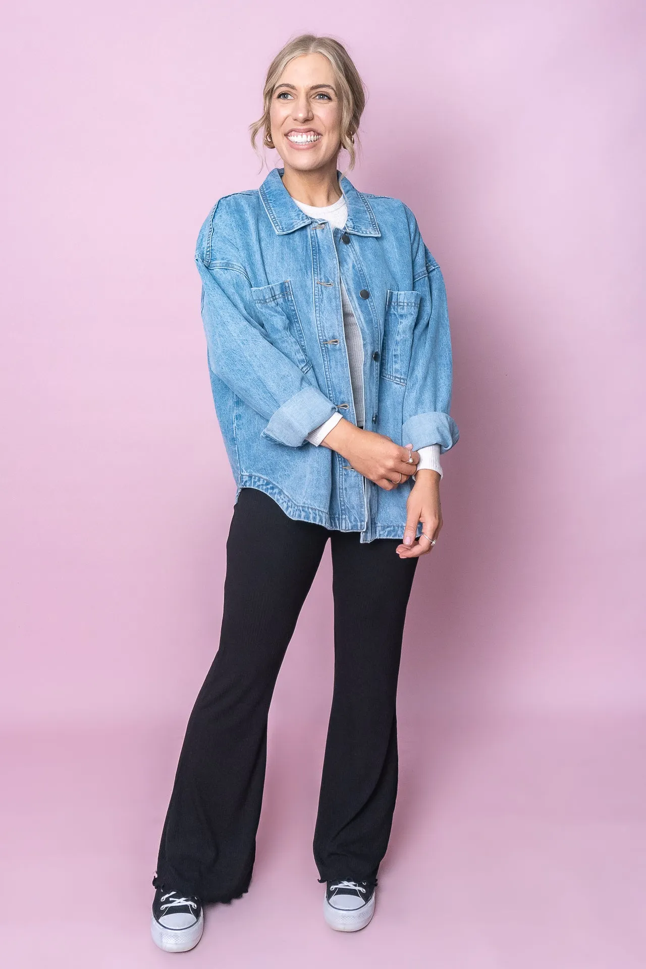 Dale Shacket in Light Blue - All About Eve sold by Always Alice product image thumbnail 2