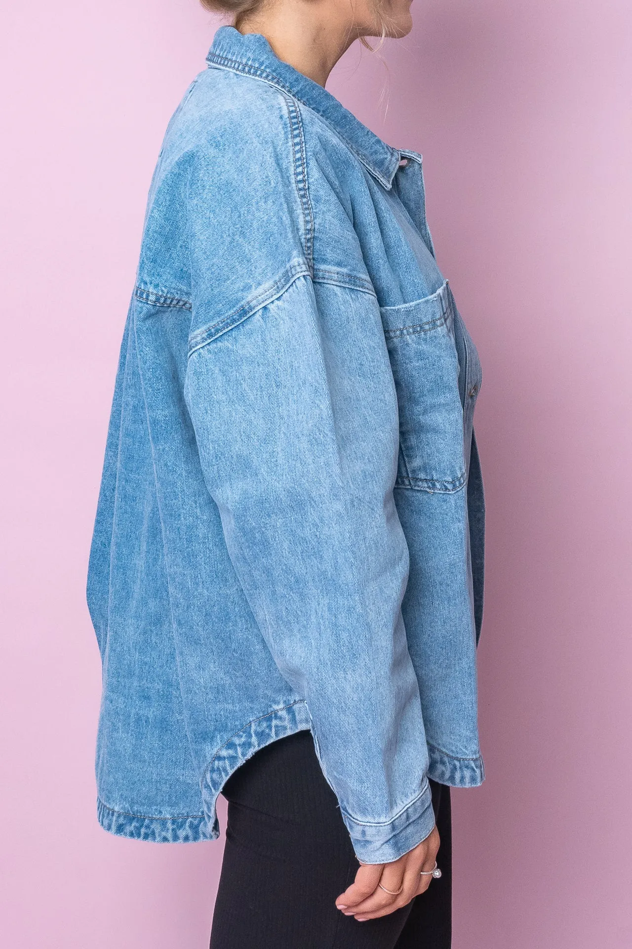 Dale Shacket in Light Blue - All About Eve sold by Always Alice product image thumbnail 4