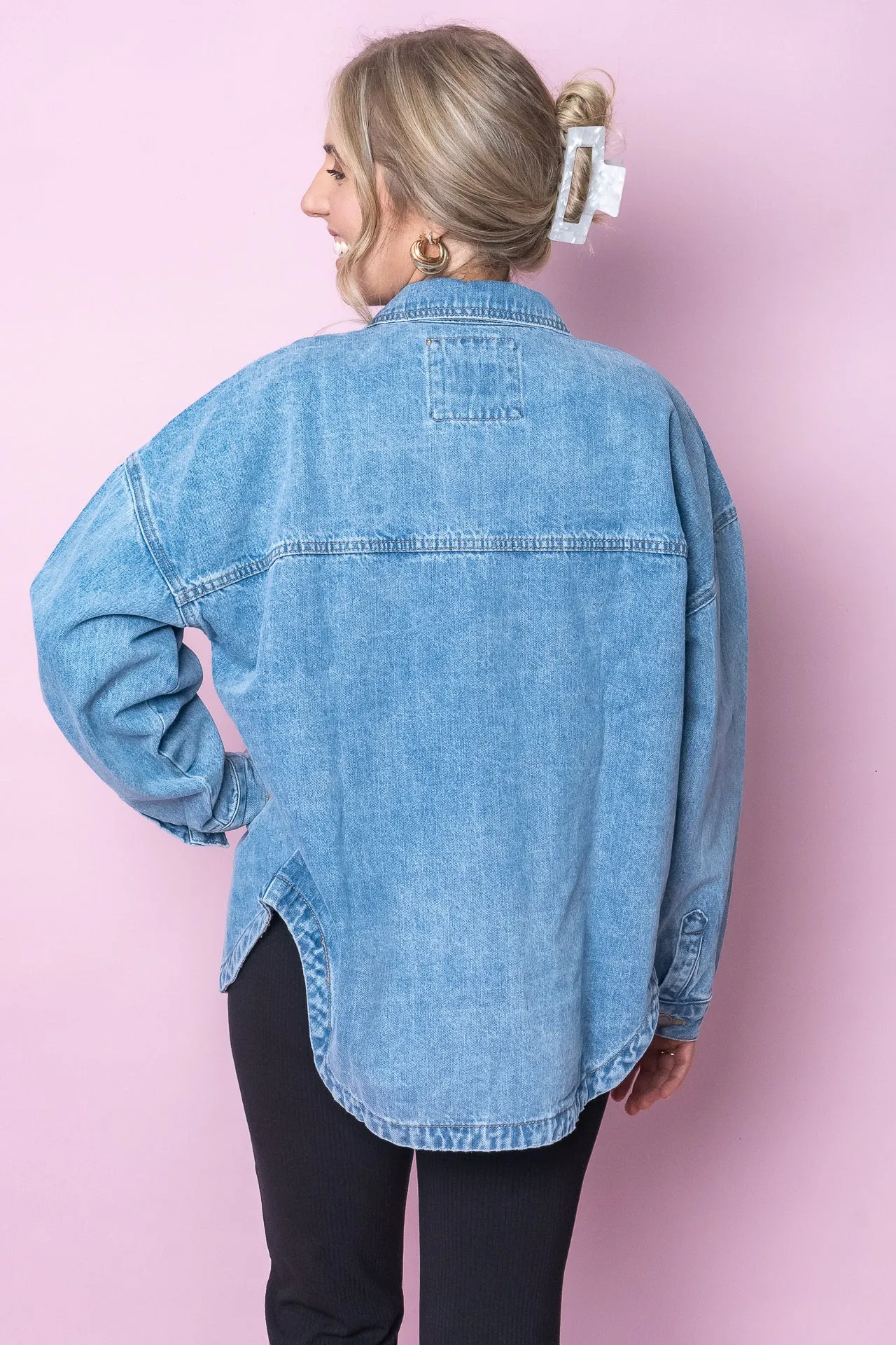 Dale Shacket in Light Blue - All About Eve sold by Always Alice product image thumbnail 5