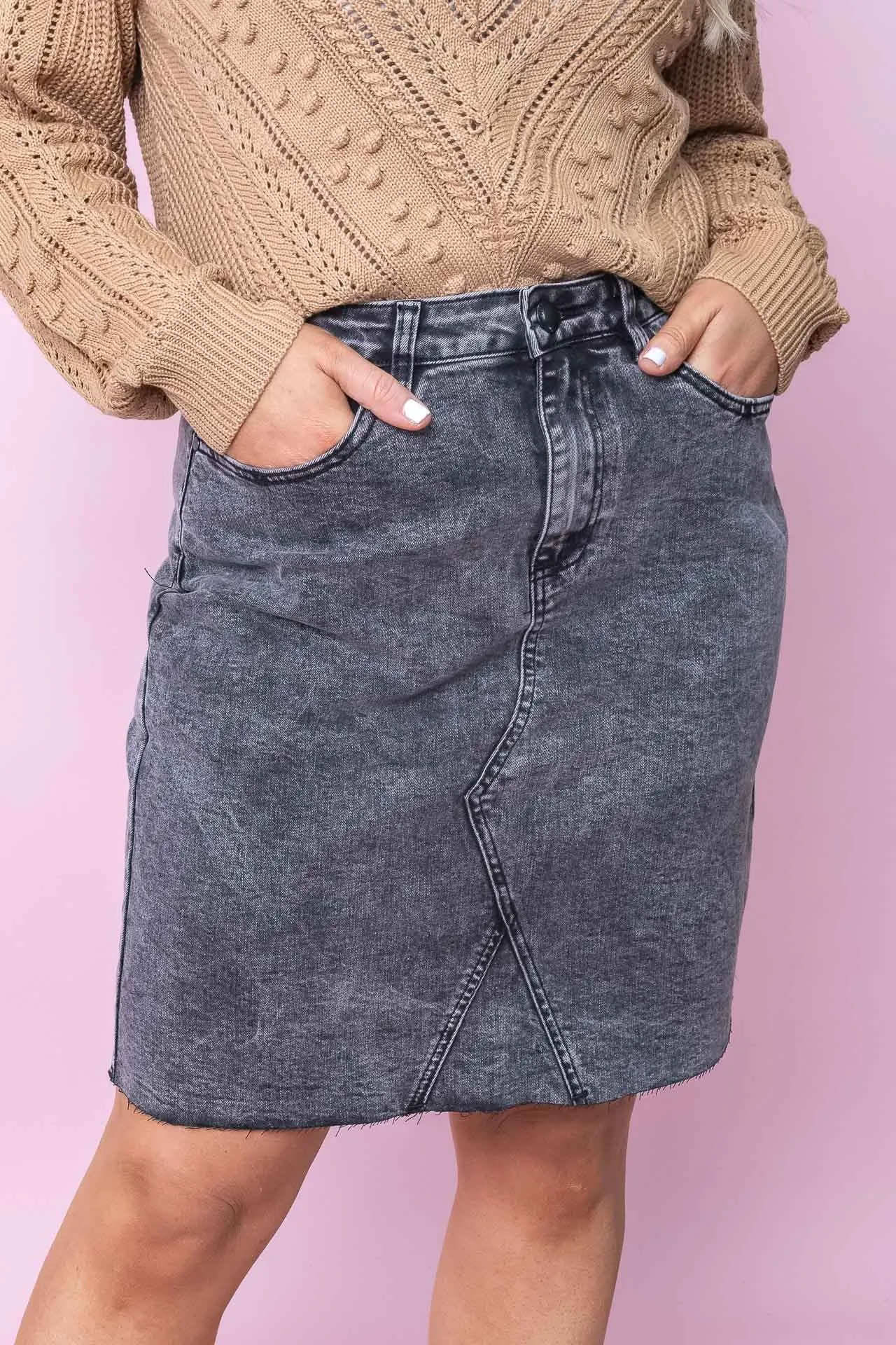 Belle Skirt in Washed Black - Foxwood sold by Always Alice