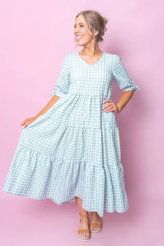 Romy Midi Dress in Sage sold by Always Alice