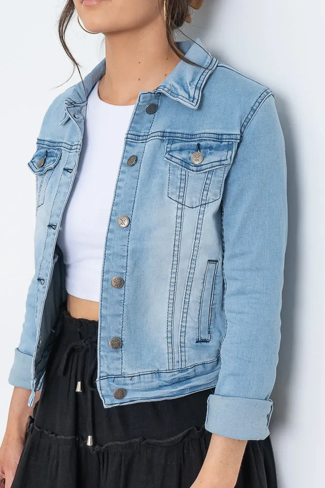 Tyrone Jacket in Light Denim - Final Sale sold by Always Alice