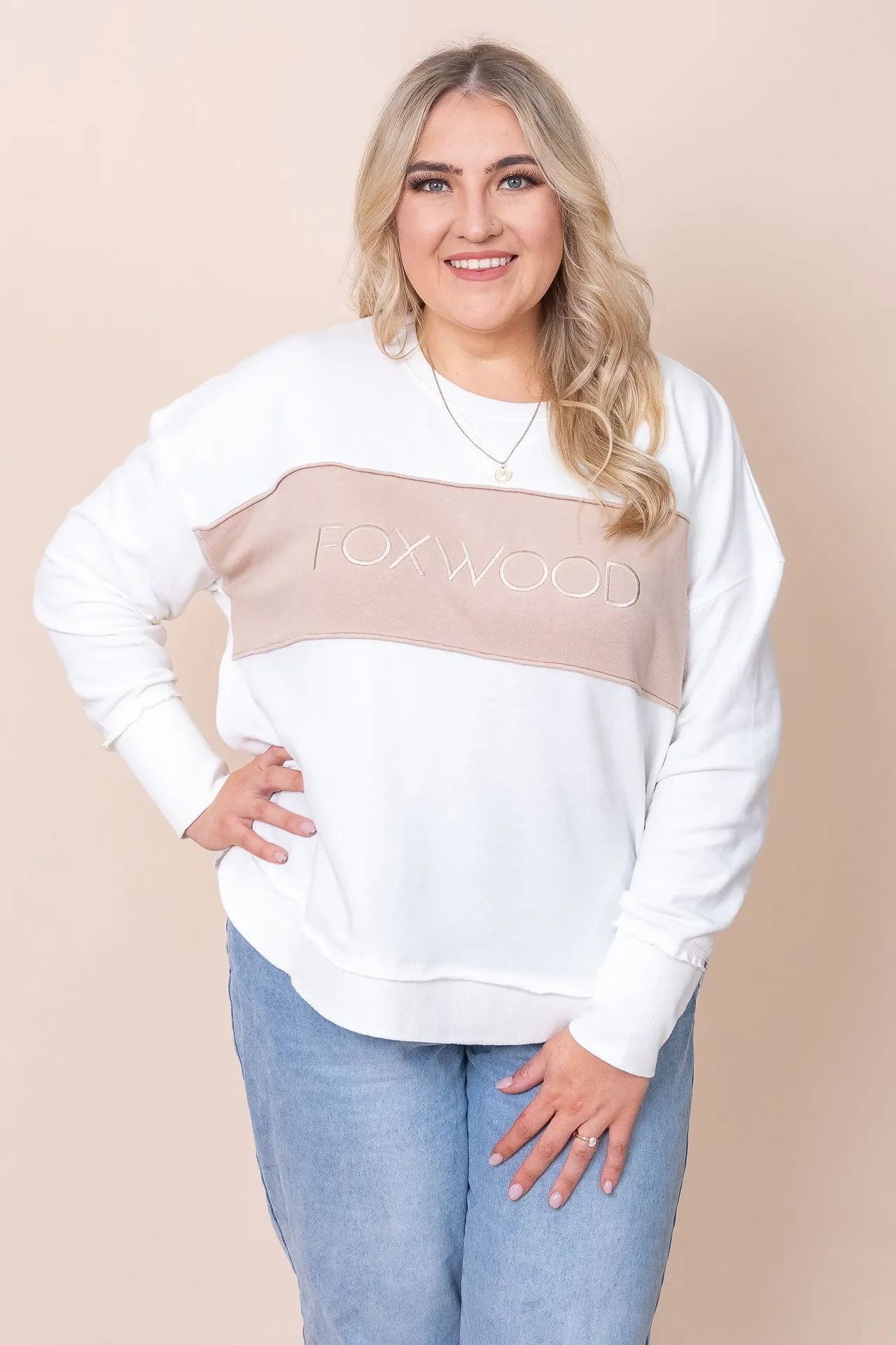 Simplified Tonal Crew in Vintage White - Foxwood sold by Always Alice product image thumbnail 2