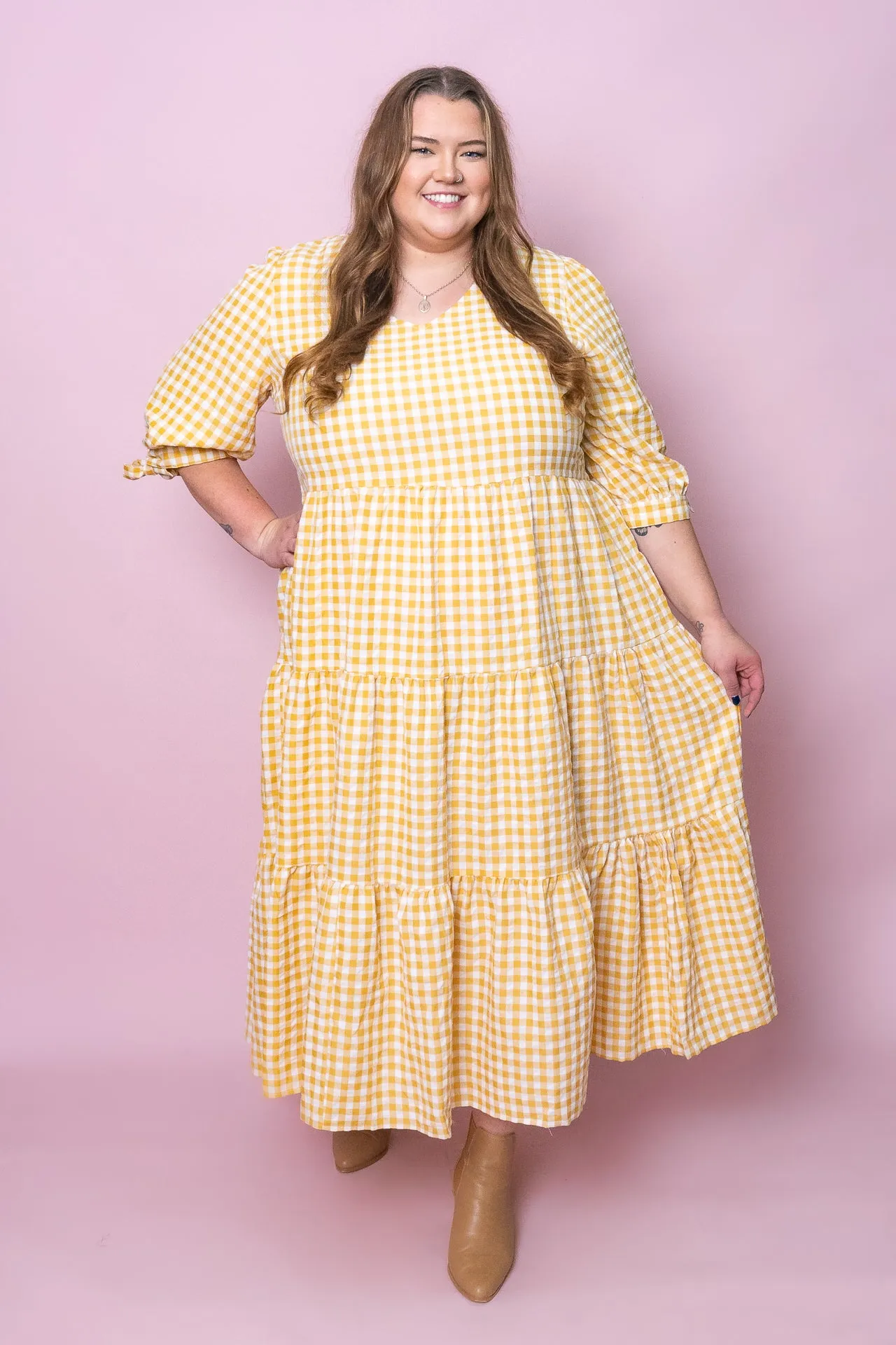 Romy Midi Dress in Tuscan Yellow sold by Always Alice product image thumbnail 3