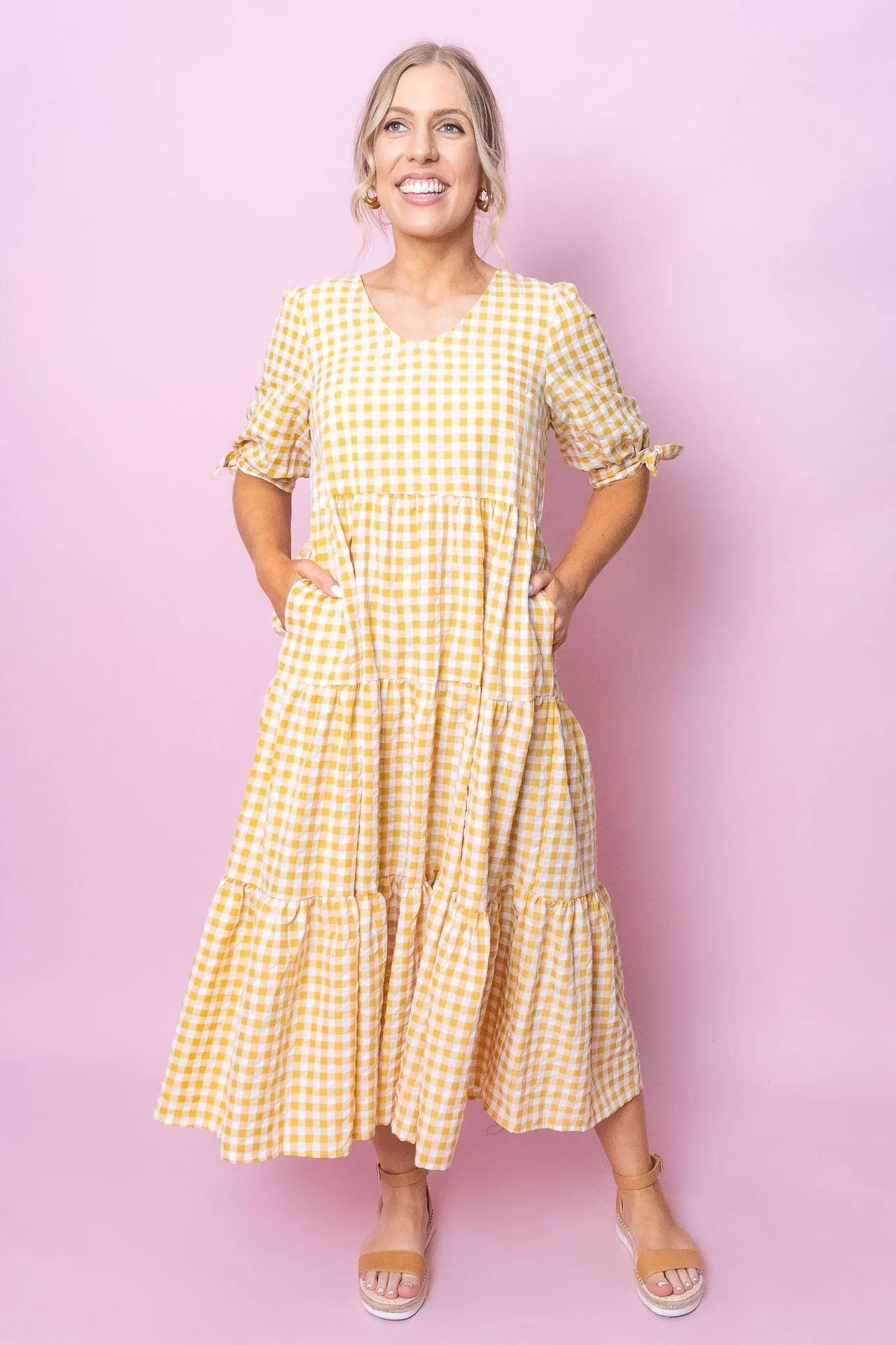 Romy Midi Dress in Tuscan Yellow sold by Always Alice product image thumbnail 4