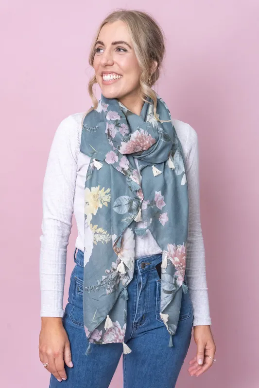 Avery Scarf in Teal sold by Always Alice