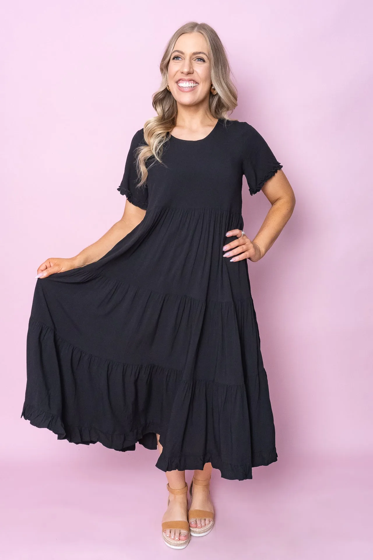 Verina Midi Dress in Black sold by Always Alice