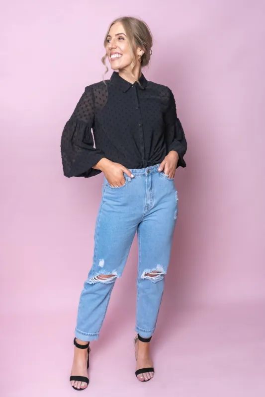 Hira Shirt in Black sold by Always Alice