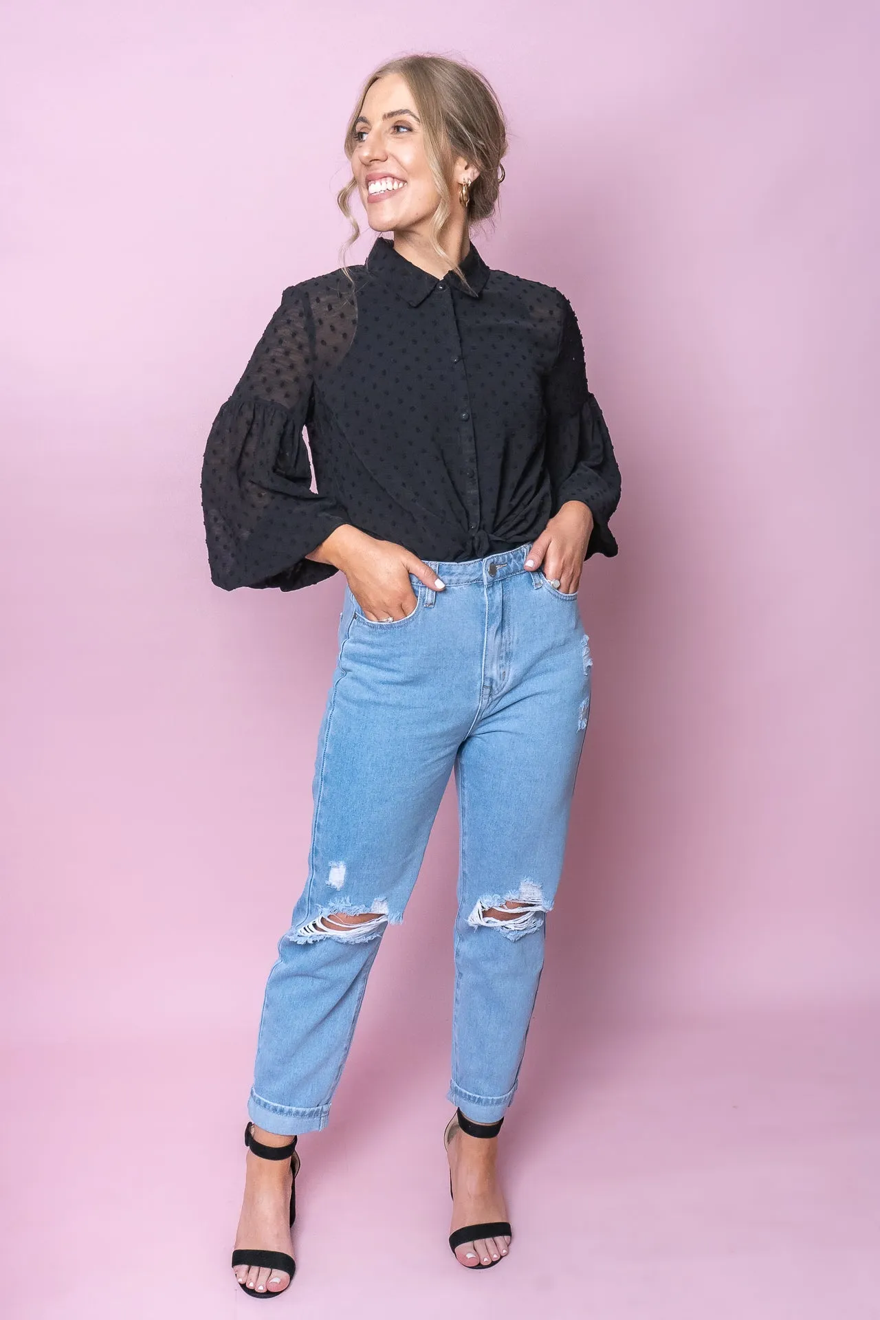 Hira Shirt in Black sold by Always Alice