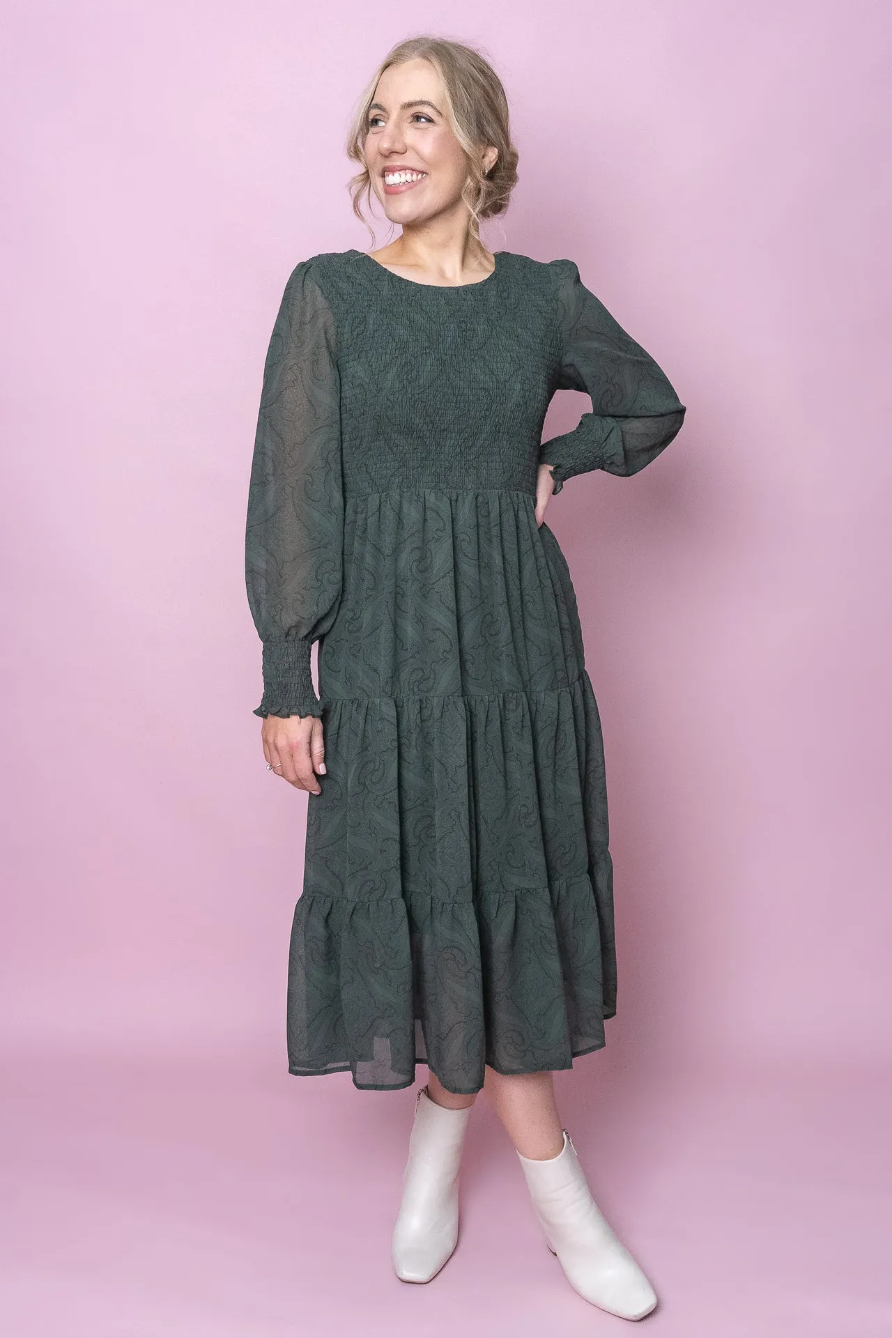 Deena Dress in Forest Green sold by Always Alice product image thumbnail 3