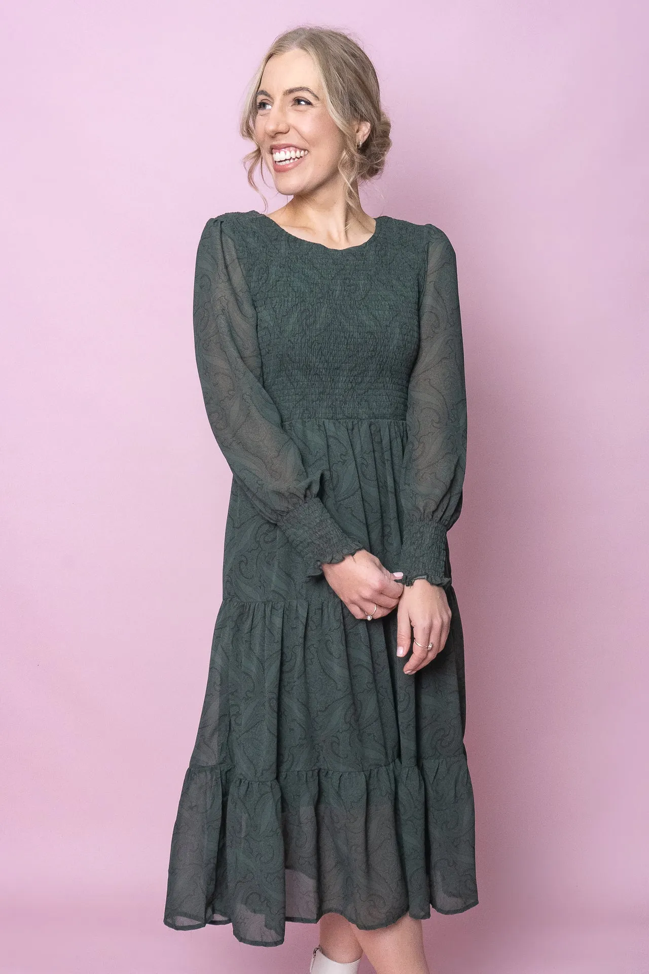 Deena Dress in Forest Green sold by Always Alice product image thumbnail 2
