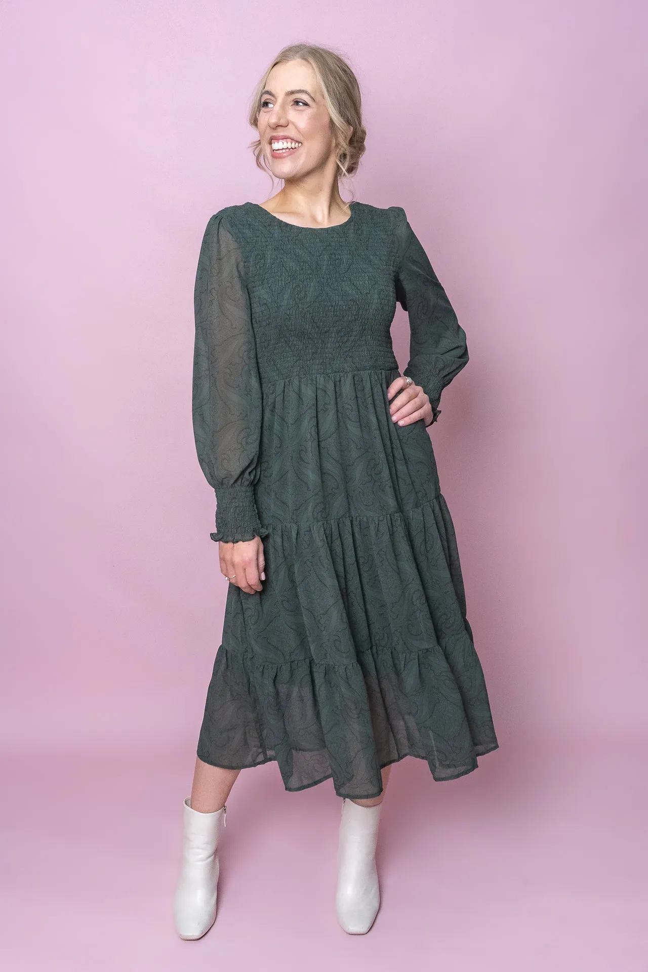 Deena Dress in Forest Green sold by Always Alice
