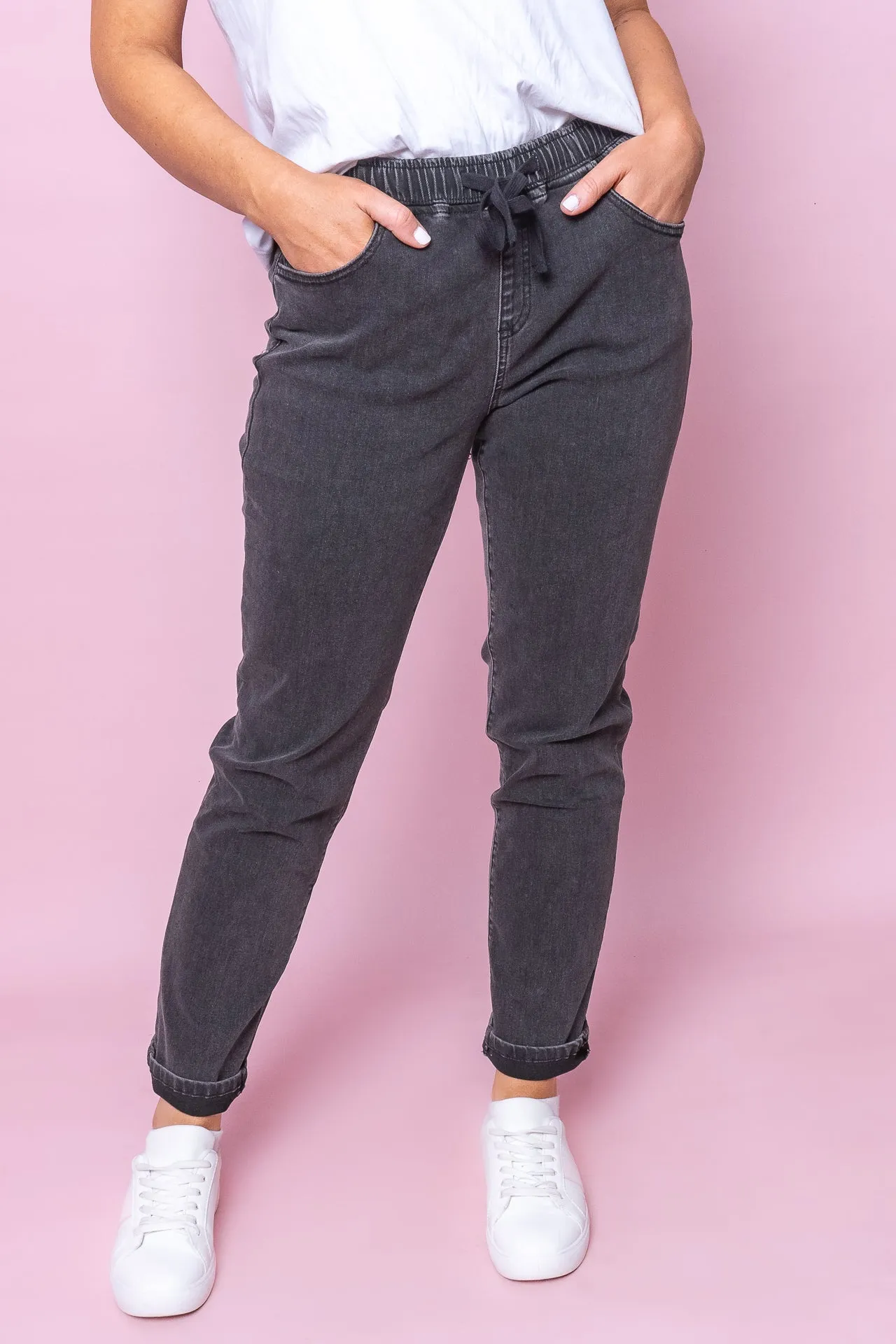 Juliette Joggers in Washed Black - Foxwood sold by Always Alice product image thumbnail 2