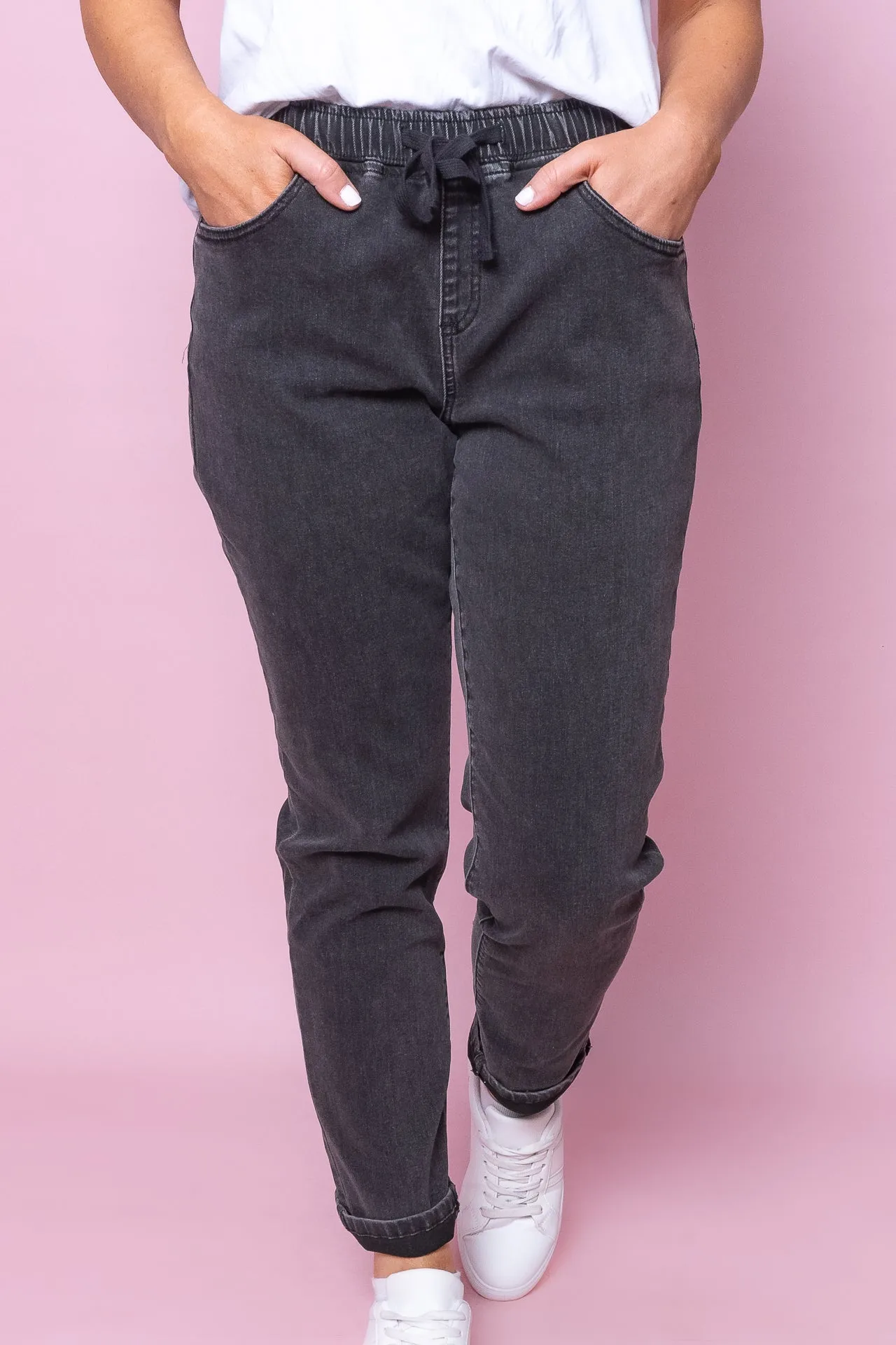 Juliette Joggers in Washed Black - Foxwood sold by Always Alice product image thumbnail 4