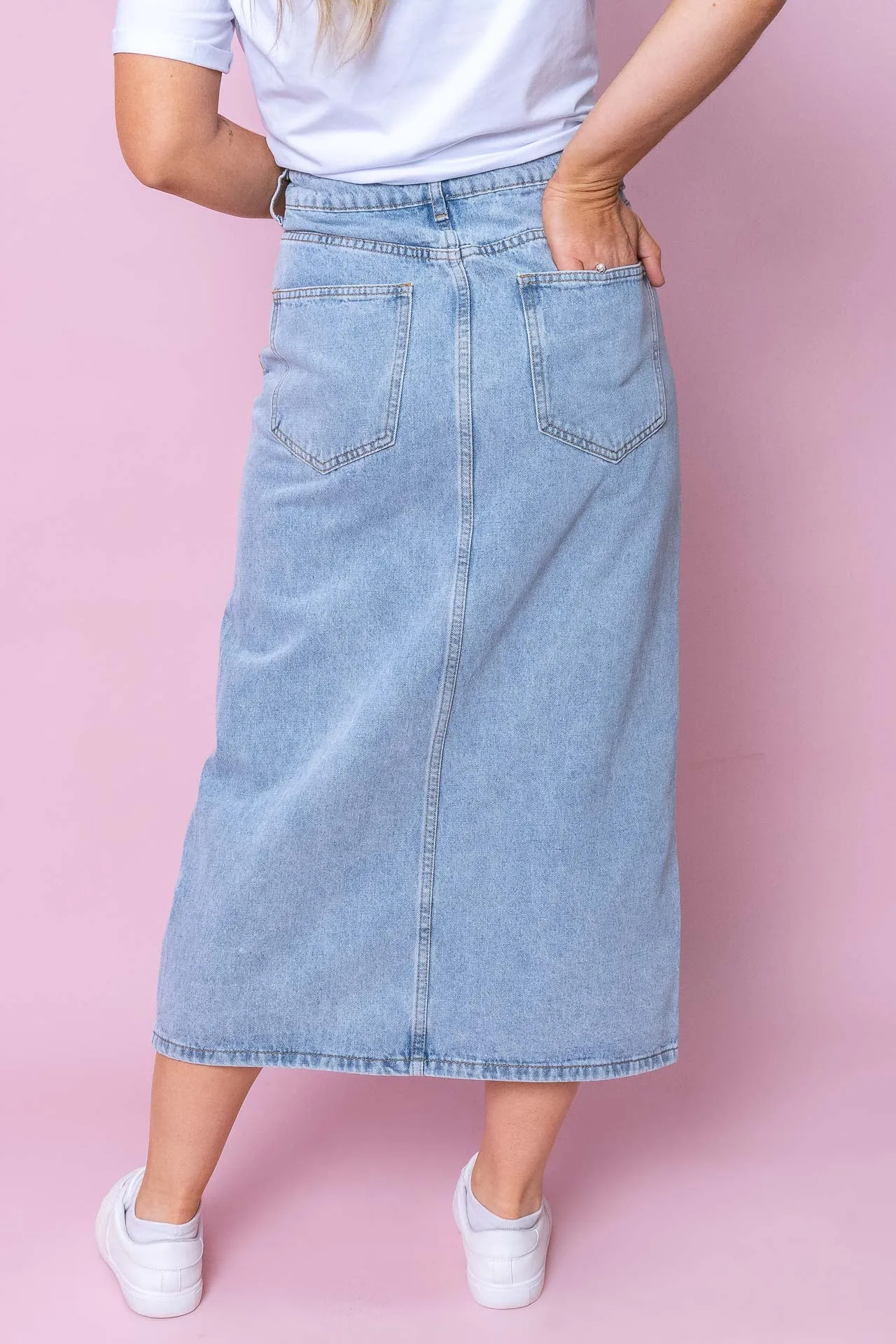 Thea Skirt in Light Denim sold by Always Alice product image thumbnail 5