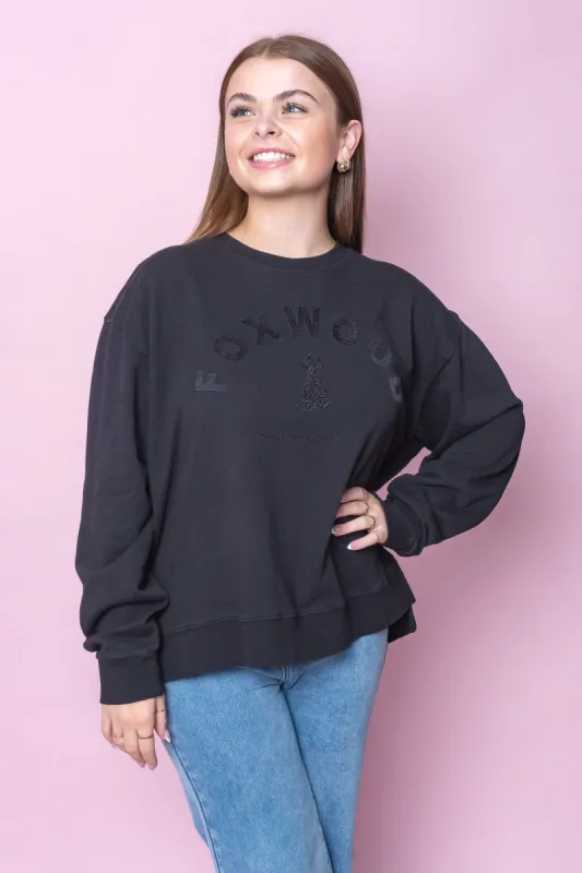 Effortless Crew in Black - Foxwood sold by Always Alice