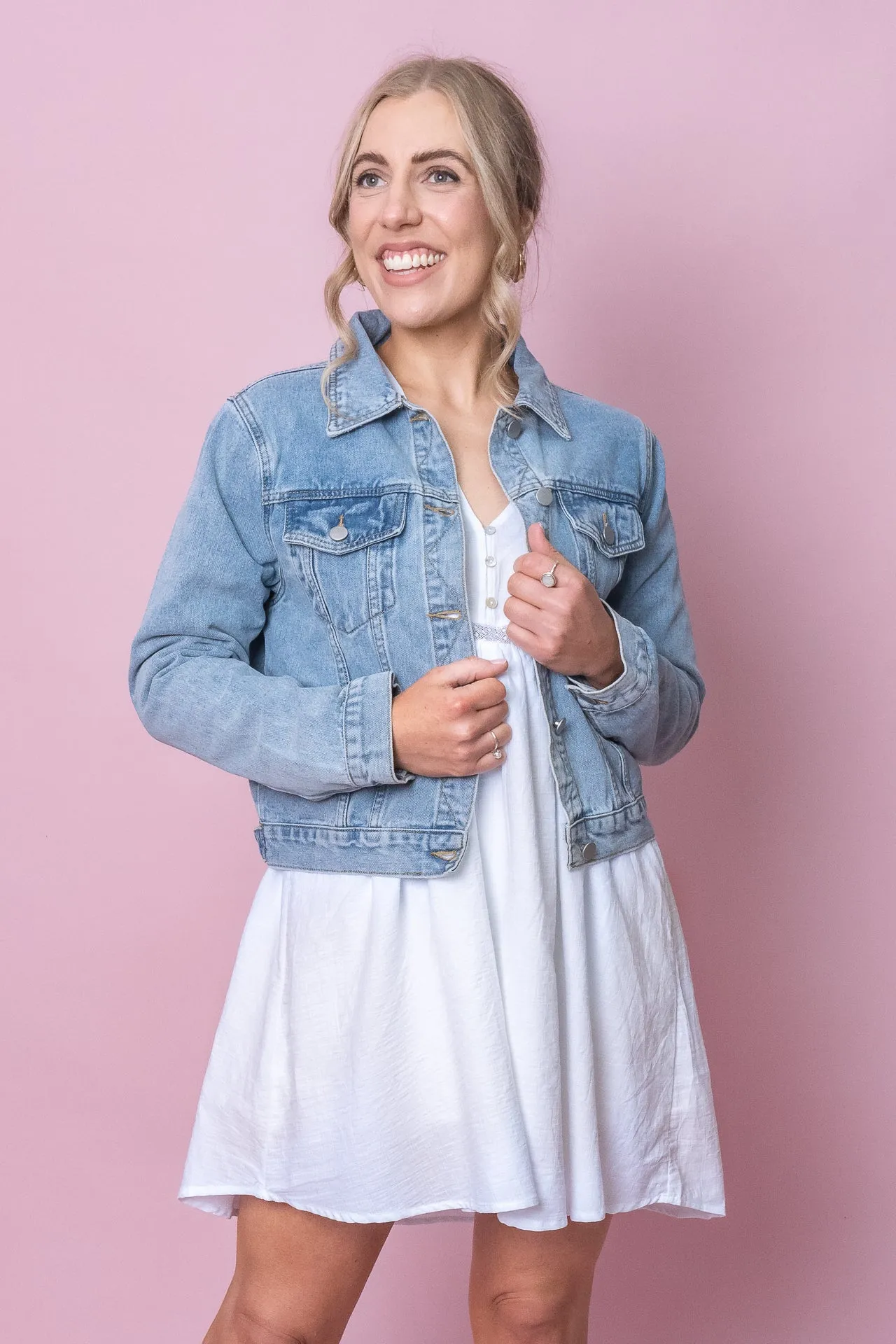 Zahara Jacket in Light Denim sold by Always Alice product image thumbnail 2
