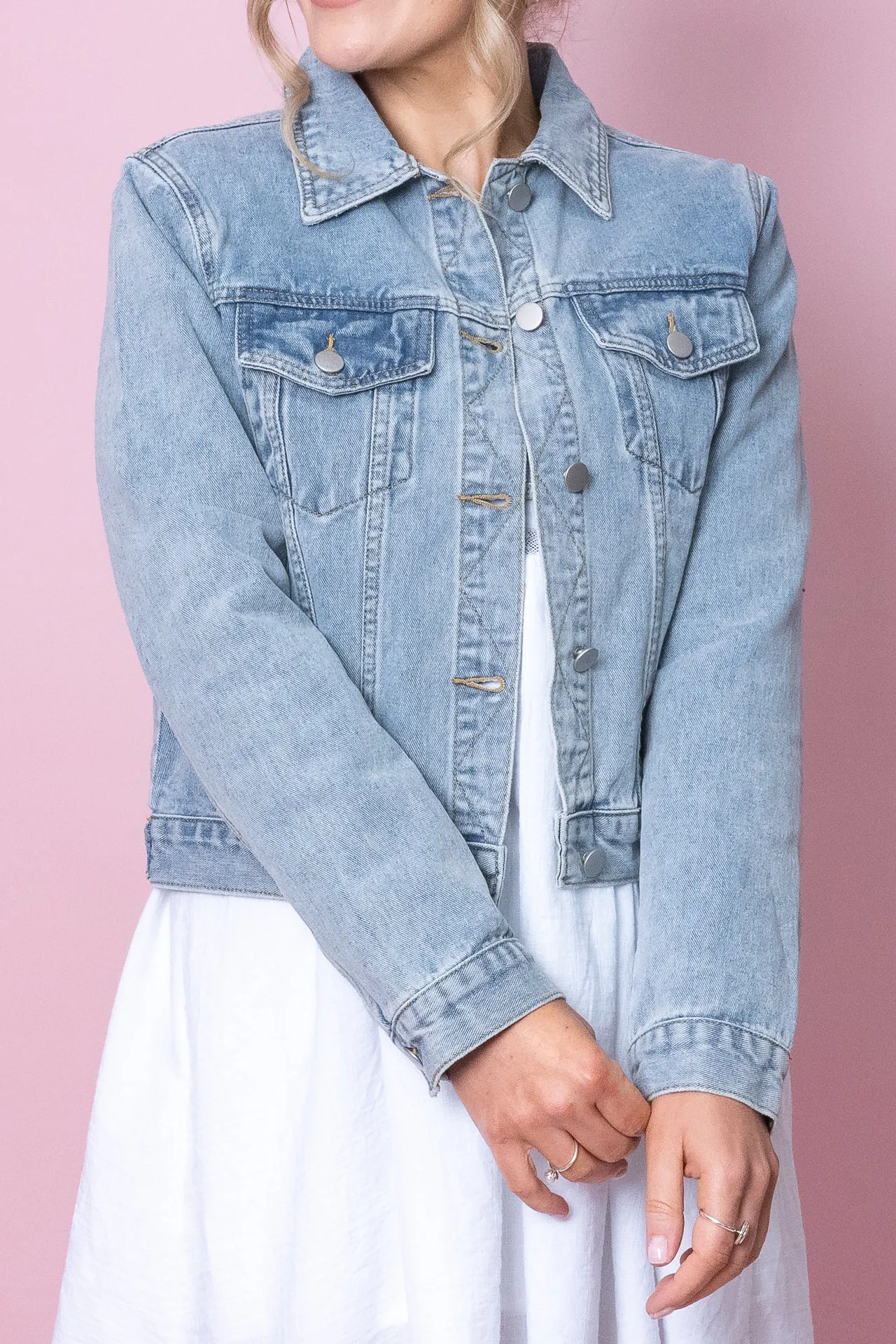 Zahara Jacket in Light Denim sold by Always Alice product image thumbnail 3