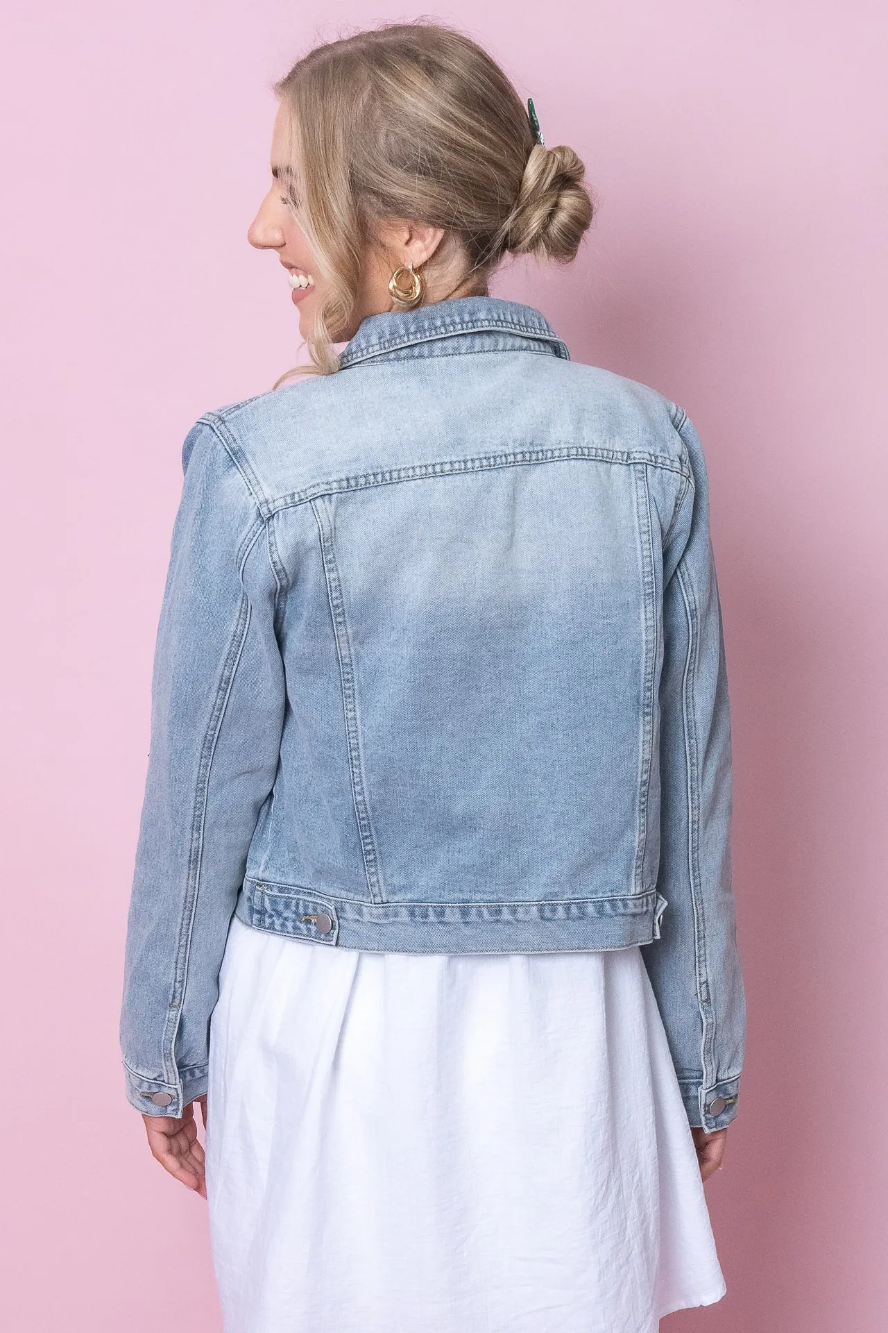 Zahara Jacket in Light Denim sold by Always Alice product image thumbnail 5