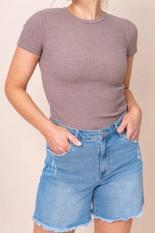 Bella Tee in Brown - Silent Theory - Final Sale sold by Always Alice