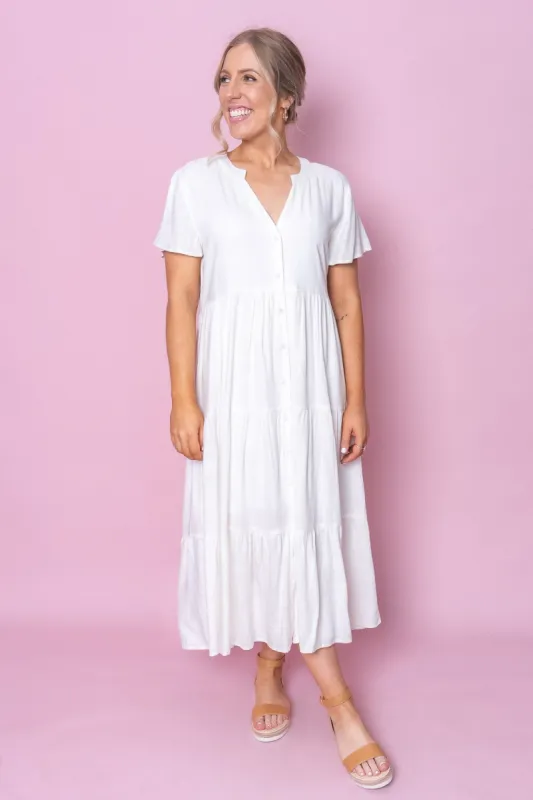 Alana Dress in White sold by Always Alice