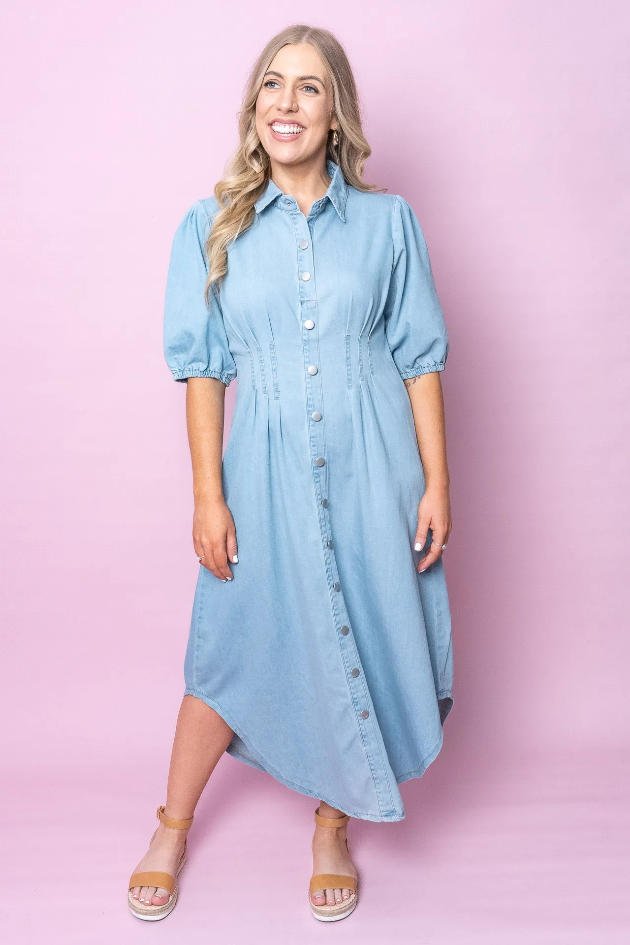 Leila Maxi Dress in Light Denim sold by Always Alice product image thumbnail 3