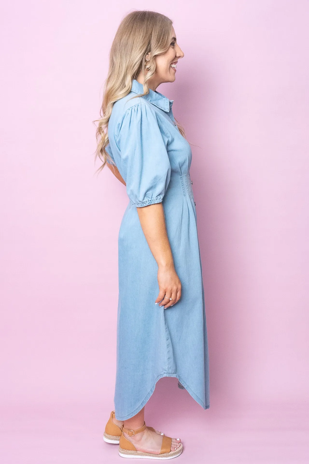 Leila Maxi Dress in Light Denim sold by Always Alice product image thumbnail 5