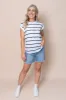 Manly Stripe Tee in White - Foxwood - Final Sale sold by Always Alice