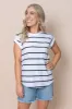 Manly Stripe Tee in White - Foxwood - Final Sale sold by Always Alice