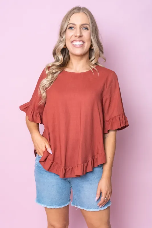 Bo Top in Rust sold by Always Alice