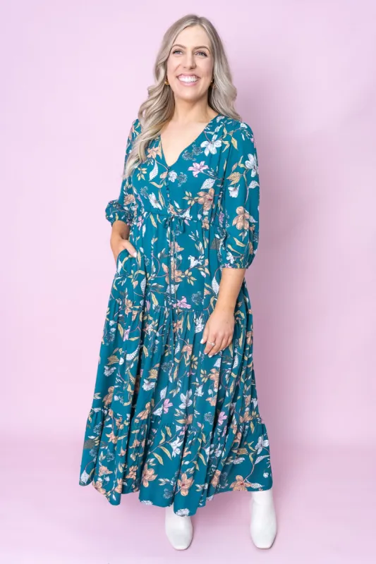 Odo Dress in Emerald - Final Sale sold by Always Alice