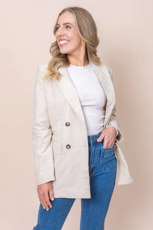 Jillian Jacket in Sand sold by Always Alice