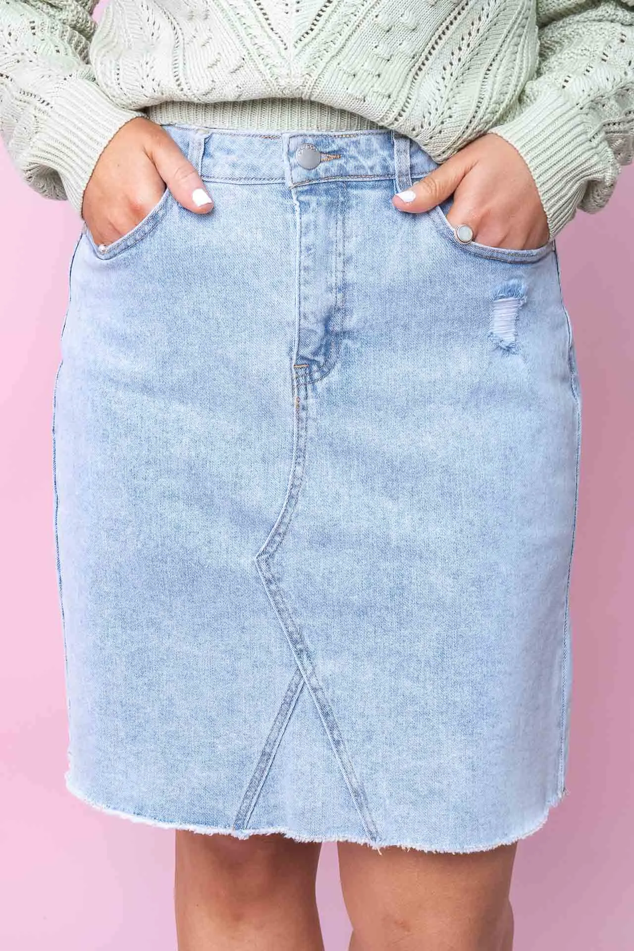 Belle Skirt in Light Denim - Foxwood sold by Always Alice