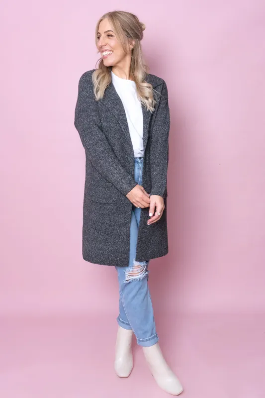 Oslo Coatigan in Charcoal sold by Always Alice