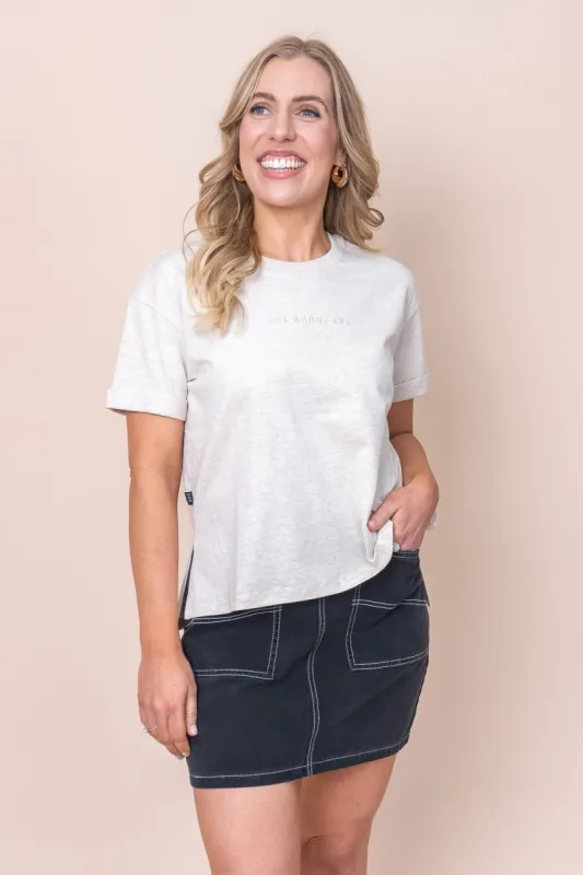 AAE Washed Tee in Oat - All About Eve sold by Always Alice