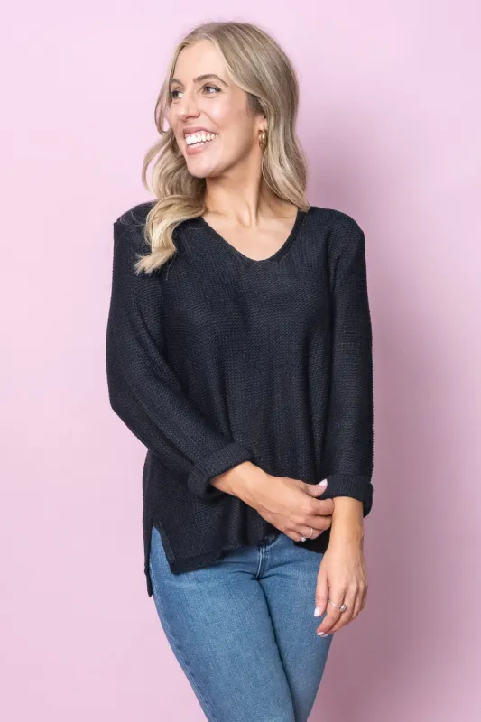 Pim Knit Jumper in Black sold by Always Alice
